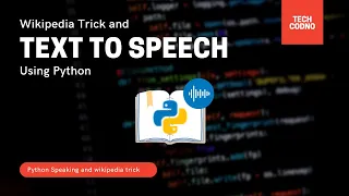 How To Convert Text To Speech In Python Hindi | Text To Speech in Python | Wikipedia Special Trick