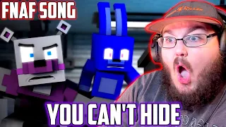 FNAF SISTER LOCATION SONG | "You Can't Hide" [Minecraft Music Video] by CK9C + EnchantedMob REACTION