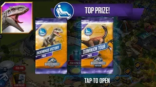 FREE INDOMINUS REX VS DOMINION GYROSPHERE SPECIAL TOUR!! Jurassic World The Game