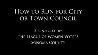 How to Run for City or Town Council