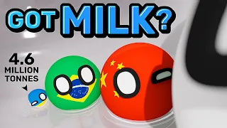 COUNTRIES SCALED BY MILK CONSUMPTION | Countryballs Animation