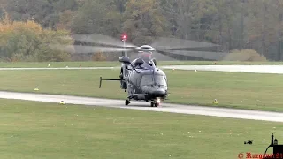 [HD] Police Helicopter EC 155 , normal departure at Airfield EDCG Güttin