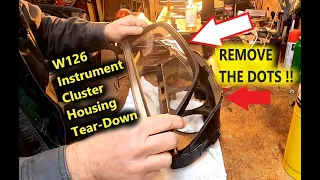 W126 Mercedes Instrument Cluster Restoration Part 1 - Tear Down - REMOVE DOTS WITH SODA BLASTING!