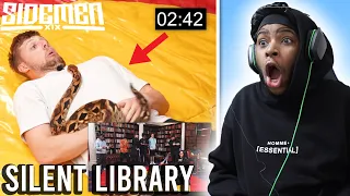 SIDEMEN SILENT LIBRARY (REACTION) THEY GOT A REAL SNAKE !