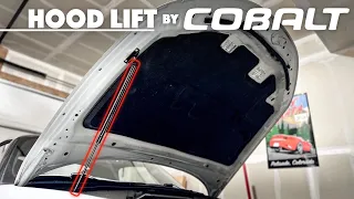 Hood Lift Kit by Cobalt! Adding a SINGLE gas hood strut to the Miata is easy!