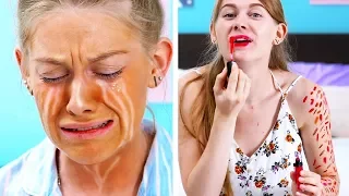 BEAUTY IS PAIN || 15 CLUMSY MOMENTS EVERY GIRL KNOWS