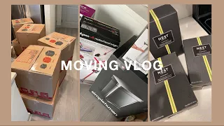 MOVING VLOG | apartment shopping haul (soomuch$h!t), grocery shop w/ me, unpacking + organizing
