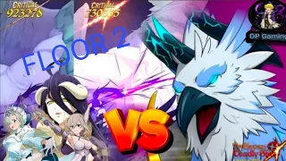 Easily Defect Queen ALBEDO VS DEMONIC BEAST Hraesvelgr BATTLE Floor1| Seven Deadly Sin: Grand Cross