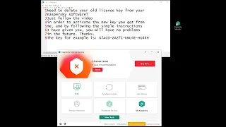 How to correctly delete and activate the license key on Kaspersky software.