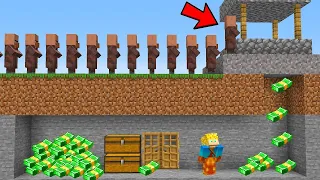 ROBÉ TODO EL DINERO DE LOS ALDEANOS CON ESTA SUPER TRAMPA EN MINECRAFT