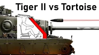 TIGER II vs A39 TORTOISE | 88mm PzGr. 39/43 vs Assualt Tank | Armour Piercing Simulation