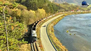 LDE2100 60-0352-4 & Marfar MMV Freight Train in Defileul Crișului Repede Canyon - 19 November 2020