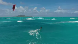 Alexey, Kiteboarding At Kailua Bay In Oahu HI. Feb 25 2021.