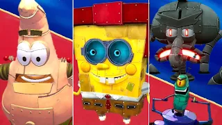 All Robot Bosses + Cutscenes - SpongeBob Battle for Bikini Bottom Rehydrated