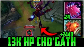 BEST BIG CHO'GATH BUILD (13k HP, 400 AD) | Big Cho'Gath Beginners Guide Season 13 League of Legends