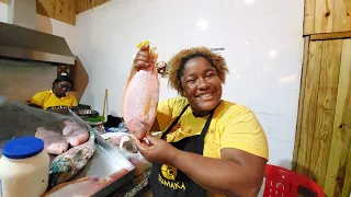 LOOK AT THIS SEAFOOD in BOCA CHICA Beach! Worth the trip to DOMINICAN REPUBLIC - Plaza Del Pescado