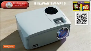 BlitzWolf BW-VP15 1080P Projetor WIFI Tela Elenco 3D Nativo 1080P