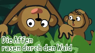 Die Affen rasen durch den Wald | Kinderlieder - die kleine Eule & ihre Freunde