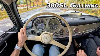Driving The 1955 Mercedes-Benz 300SL Gullwing - The First Supercar Ever Made (POV Binaural Audio)