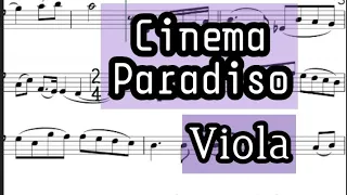 Cinema Paradiso Viola Sheet Music Backing Track Play Along Partitura