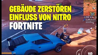 Zerstöre Objekte, während du unter dem Einfluss von Nitro stehst - Fortnite Story