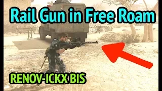 Using Railgun in Free Roam (RENOV-ICKX BIS) - MGSV: Phantom Pain (Metal Gear Solid 5)