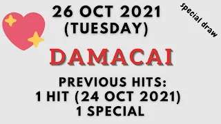 Foddy Nujum Prediction for DaMaCai - 26 October 2021 (Tuesday Special Draw)