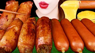 ASMR BEEF LARGE INTESTINES DAECHANG, SAUSAGE EATING SOUNDS MUKBANG 먹방 咀嚼音