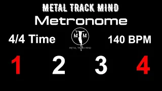 Metronome 4/4 Time 140 BPM visual numbers