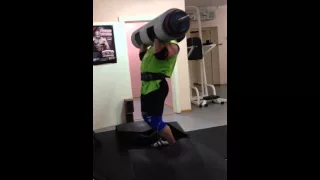 Александр Курак,  бревно  - 150 кг на 4 раза,  подготовка к SCL.