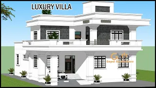 42'-0"X60'-0" 7 Room Luxury Villa Design | Latest Villa Design | Gopal Architecture