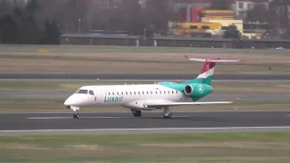 Luxair Embraer ERJ-145LU LX-LGX LG 9476 takeoff at Berlin Tegel Airport