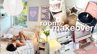 Room Makeover 🏹🕯 decorate + clean with me, pinterest-inspired, aesthetic transformation