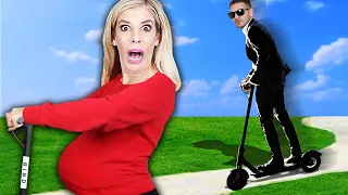 My First Pregnant Scooter Chase for 24 Hours! (Worst Pregnancy Challenge) | Rebecca Zamolo