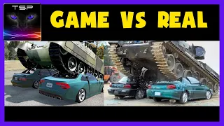 Tank Crushing Cars ► BeamNG drive vs Real Life #6 (Crash Physics Comparison | Game vs Real)