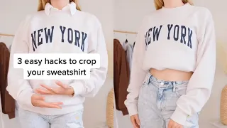 3 Hacks to Crop a Sweatshirt! #Shorts