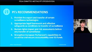 Committee of inquiry to investigate the use of the Pegasus and equivalent surveillance spyware