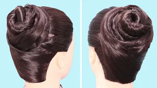 New Bun Hairstyle Step By Step | French Roll Hairstyle With Clutcher | Braid Hairstyles 2019