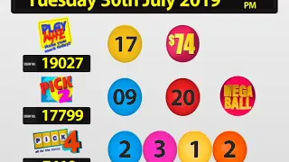 NLCB ONLINE DRAW RESULTS Tuesday 30th Jul 2019