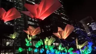 Incredible installations at Winter lights festival in Canary Wharf, London 2016