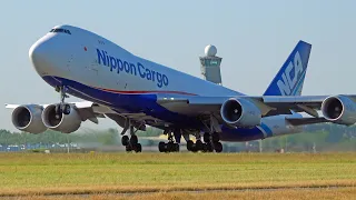 30 HEAVY RUSH HOUR TAKE OFFS | B747-8F, A340, A350, B777| Amsterdam Schiphol Plane Spotting