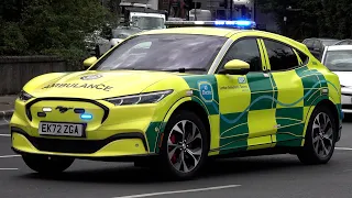 New electric Mustang Mach-E ambulance, blood car and other emergency vehicles filmed recently ⚡