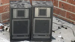 Blowing Out and Smashing Vintage Aiwa SX-10 Speakers