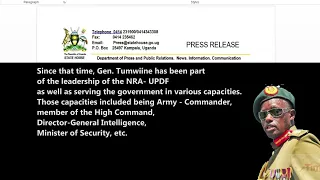 Death Announcement - President Museveni eulogises Gen. Tumwine.