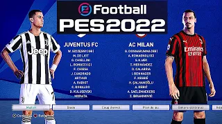 JUVENTUS vs AC MILAN | PES 2022 PS5 MOD Ultimate Difficulty 4K Texture HDR Next Gen