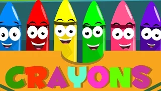 Crayons Color Song | Learn Colors | Nursery Rhymes For Kids | Baby Songs For Childrens