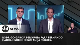 Rodrigo Garcia pergunta para Fernando Haddad sobre segurança pública | Debate Governador SP