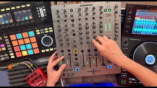 Allen & Heath XONE:96 Professional 6-Channel Analog DJ Mixer send return demo with reverb pedal #DJ