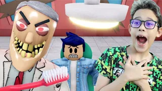 Roblox - FUJA!! O DENTISTA FICOU MALUCO (Escape Bob The Dentist Obby)