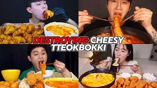 Mukbangers eating the CHEESIEST TTEOKBOKKI